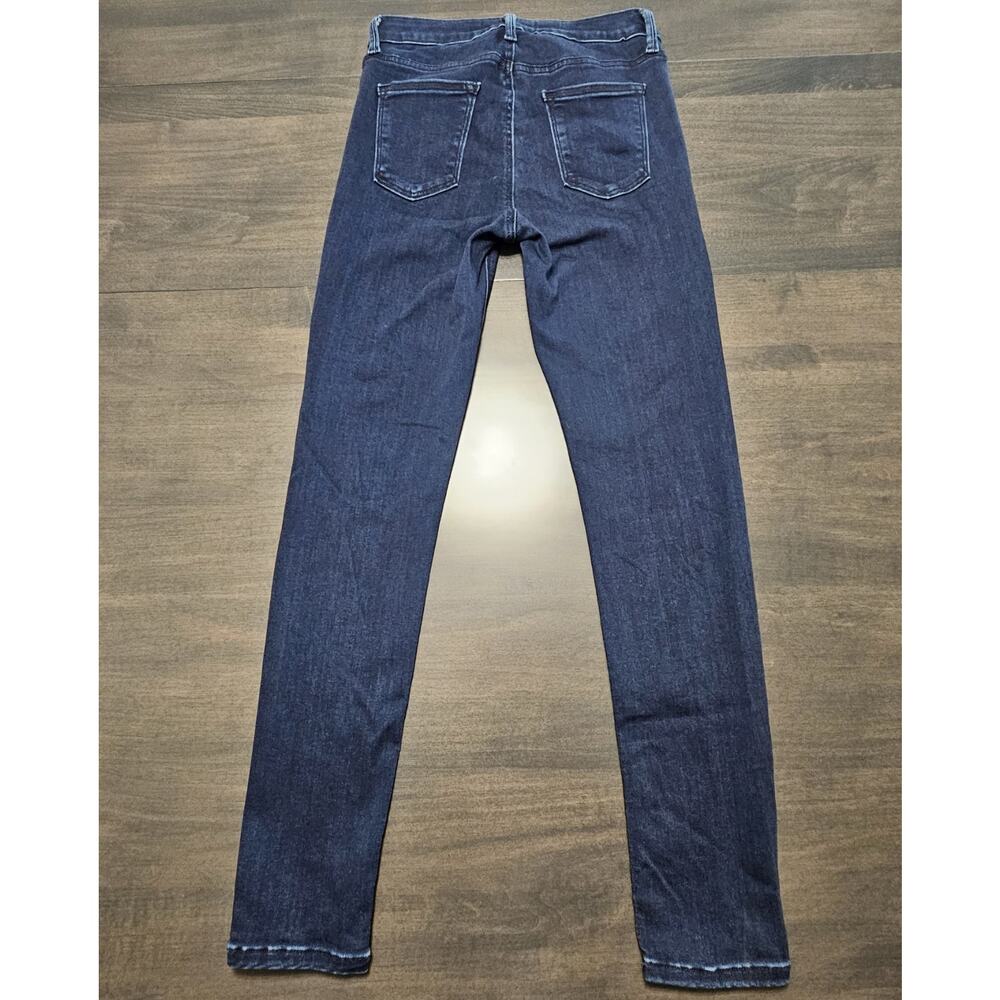 Women's Size 28 Just Black Denim Jeans Made In USA Mid Rise Skinny Stretch - Picture 2 of 8